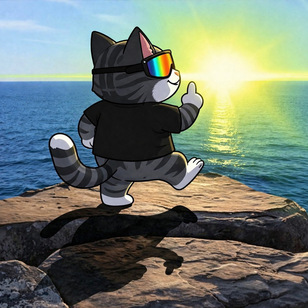 DINO the dinosaur relaxing by the ocean shore