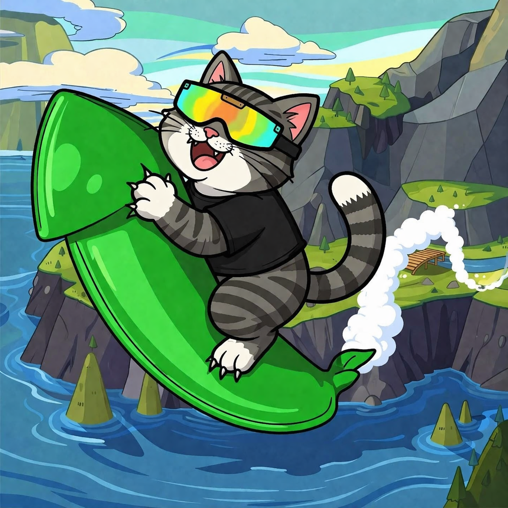 DINO the dinosaur surfing a big wave